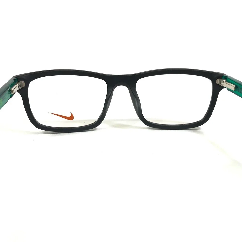 Nike Kids Eyeglasses Frames 5536 001 Black Clear Green Rectangular 46-15-125